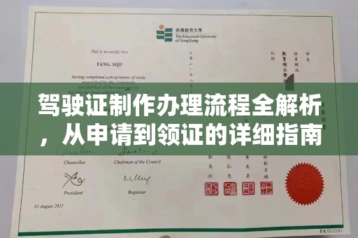 延津驾驶证制作办理流程全解析，从申请到领证的详细指南